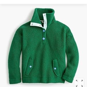 NWT J. Crew green fleece - Small